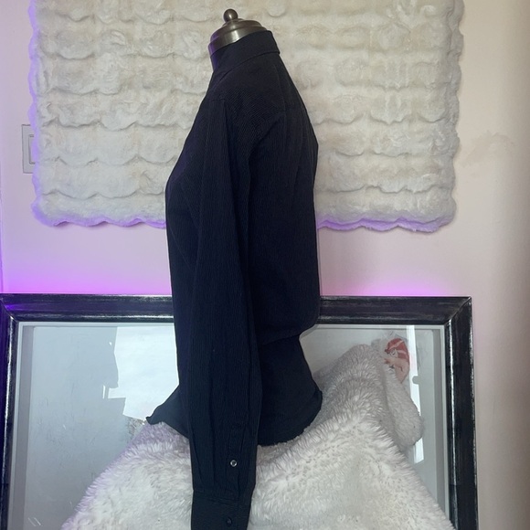 Men's Black Striped Shirt - Picture 3 of 6